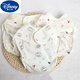 Disney Disney Newborn Baby Cotton Diaper Pants Waterproof, Washable, Anti-side Leakage Breathable Diaper Pocket for Male and Female Baby Summer (Button Style) Blue + Pink + Yellow 3 Pieces S Recommended 5-12 Jin Jin equals 0.5 kg / 0-3 months Recommended