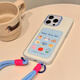 Quansu Ins Animal Graffiti Card Pack Applicable to iPhone15promax Mobile Case Apple 14 New Model with Lanyard 12 Full-Included Anti-fall Women's Cartoon 13 Cute Full-Included Protection Case Single Shell + Lanyard iPhone15Promax