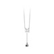 GOR Fat Donglai's same style pt950 platinum double c necklace small fragrant style H letter female new pendant niche light luxury platinum small fragrant style H letter necklace
