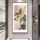 Paidan Immortal Dream Wu Changshuo original prints New Chinese style entrance hall decorative painting aisle hanging paintings classical furniture hotel murals Wu Changshuo <Agarwood Pavilion Peony 90*180cm Recommended 1.2-1.4m wall Elegant teak solid wood frame + canvas + plexiglass