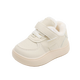 YEEHOO FASHION Ying's baby plus fleece shoes 03 years old warm toddler shoes winter soft sole warm toddler shoes large cotton shoes thick plus fleece Mino white 12.5 cm inner length 18 size