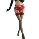 Sexy stockings, long sexy suspenders, one-piece stockings, pure lust red stockings for women, contrasting colors, red edges, sexy black stockings, ultra-thin, black edges, black socks, one size fits all