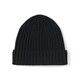 MUJI relieves the itch on the forehead wool mixed rib knitted hat hat DBC48A4A black