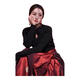 DanZhuNa (DanZhuNa) red horse-faced skirt full set of 2024 New Year of the Dragon Year New Year Chinese dress Women's toast clothing engagement dress set 2679 black top + red horse-faced skirt XL