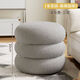 Cangjin cream style makeup stool home dressing table stool girls bedroom simple pouf internet celebrity round stool manicure chair chair off-white 35*22 tatami low stool style