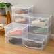 Yusenyi thickened shoe box clamshell shoe storage folding storage box simple transparent shoe cabinet plastic shoe rack space-saving artifact 1 pack (transparent visible and can be stacked for storage)