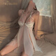 
Sexy, small breasts, big bed, temptation, pajamas suit, passion uniform, battle gown 9273 White steel buckle nightgown, average size recommended weight 80-120Jin [Jin equals 0.5 kg]