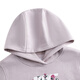 NIKE Girls' Hooded Fleece Sweatshirt + Pants 2-piece Set 2025 Winter Flower Print Children's Warm Suit