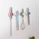 Storage supplies without punching, strong hooks, good things, suction cups, wall hanging clips, broom storage hooks, mop hooks - brushed style - 3 pieces