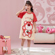 Mädchen Nachthemd Sommer reines Baumwolldünne Cartoon Prinzessin Rock kleines Mädchen Baumwoll Kinderpyjamas Sommer-Heimkleidung T719# L Code 165 (Empfohlenes Gewicht 100-120 Jin [Jin gleich 0,5 kg]))