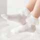 Jiuaijiu Children's Socks Girls Lace Princess Socks Cotton Socks Little Girls Latin Dance Socks Student Socks Performance White Socks White Mesh Breathable Lace Style 2 Pairs 13 years and above XL recommended foot length 22-25cm