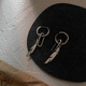 JPHZNB niche design titanium steel feather earrings for women, trendy, cool personality, ins temperament, internet celebrity, handsome earrings, earrings for men, pair