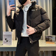 杰逊斯羽绒棉服男冬季潮牌加厚短款棉衣外套2024新款潮流痞帅保暖棉袄子 6625黑色 XL （125-140斤）