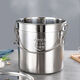 WS316 thickened stainless steel sealed bucket with lid for pot soup household water bucket commercial oil bucket soup bucket high temperature resistant portable 316 seal with buckle 12l25cm*25cm 12L 316L huge thick material