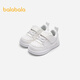 Balabala children's shoes children's toddler shoes baby shoes boys and girls sneakers white shoes 2025 spring and autumn new shoes anti-slip tide original white 10101 20