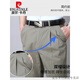 皮尔卡丹（pierre cardin）高档品牌男装纯棉双褶男士休闲裤春夏季薄款深裆高腰宽松高端男裤 春夏【薄款】浅灰 6626-5 30 【120斤左右】