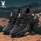 Playboy (Playboy) Chaussures masculines 2025 Chaussures d'été pour hommes Chaussures de travail décontracté pour hommes Bottes Martin à la mode à la mode noir 41