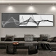 
Huaixue abstract lines living room decoration painting light luxury Italian minimalist style sofa background wall superimposed high-end mural JD11949 100*32/100*42cm crystal diamond aluminum alloy black frame