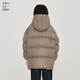 
jnby by JNBY Jiangnan cloth children's clothing autumn and winter down jacket thickened warm soft hooded boys and girls children 1NAC12610 216 wax pink camel color 130 cm