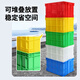 New Noda Thickened Plastic Turnover Box Logistics Basket Warehouse Glue Box Turtle Case with Lid Storage Storage Box Large Rectangular Plastic Frame No. 31: 690*450*150mm [No Cover] Blue [White/Red/Yellow/Green Contact Notes]