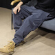JEEP SPIRIT overalls men's autumn and winter new loose harem men's casual pants men's elastic leg thickened trousers 22116 Gray L