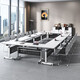 Table Xiaobai folding training table and chair combination mobile conference table with wheels splicing flip board training institution long table desk 1200*600*750