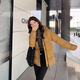 New style 90 goose down jacket short down jacket for women couple warm outdoor windproof waterproof thickened fashion ginger S