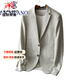 International Milan luxury high-end brand men's high-end suit jacket men's spring and autumn new men's business casual suit top Khaki XL recommended 140-160Jin Jin equals 0.5 kg