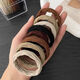 Thick Hair Tie Brown Hair Tie Ponytail Rubber Band Female Simple Temperament High Elasticity Hair Tie Diamond Pattern Hair Tie 10 Pieces