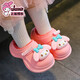 Fun inch children's cotton slippers non-slip cartoon indoor boys and girls non-slip plus velvet thickening warm home winter cute cotton shoes big red Hello Kitty (heel included) 32-33 inner length about 19cm 7-8 years old