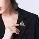 Yalundi sailing brooch, high-end, exquisite and fashionable women's high-end corsage brooch, design niche suit birthday gift
