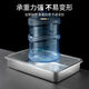 Meikejie 304 stainless steel tray rectangular flat bottom steamed rice tray buffet basin grilled fish tray with PC cover acrylic basin high temperature resistant PC 27*20 plastic cover
