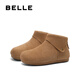 Belle (Belle) kleiner Schal High Top Birkenstock Schuhe Frauen neue Baumwollschuhe Schnee Kurzstiefel D3G1DAD5 Vorverkaufsbrauner Furry 38 (240 mm)