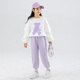 Yoyo One (Yoyo One) Mädchenanzug Anzug Springanzug Neue Kinder modische Sweatshirt Girls Casual Children's Clothing Sport Frühling und Herbst 10 Jahre alt 4882 Weiß + 16187 Lila [plus Samtanzug] 160 cm