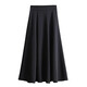 JIOESC Black Skirt Suit Skirt Professional Simple Women's High Waist Slim Drape Commuting Mid-Length A-Line Skirt Large Swing Skirt Black M 90-100Jin Jin is equal to 0.5 kg