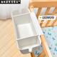 RSRDDY crib hanging storage hanging basket diaper bedside diaper storage bag dormitory bed hanging bag bed fence storage box cream white partition adjustable