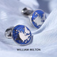WILLIAM MILTON Limited Edition Global Travel Earth Embossed Cufflinks Men's French Shirt Cuff Pins Light Luxury Gift Customized Gift Box Global Travel