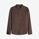 Jinba Herren-Kleidung (K-Boxing) Herbst und Winter Twill Fashion Retro Long Sleeve Shirt Bagt3937 Deep Coffee 175/l