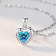 Stephen Chinese Valentine's Day gift platinum necklace for women, platinum necklace Heart of the Ocean for girlfriend, light luxury model Ag, local warehouse for next-day delivery, light luxury model Heart of the Ocean Ag