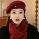 Temperament and warm beret, fashionable and versatile, Korean version, shaped and face-changing, autumn and winter new elegant painter hat M555 black