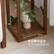 Genji Muyu all solid wood flower shelf living room floor-standing new Chinese-style black walnut storage rack flower table display stand 1.01 meters