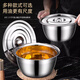 FISDDIS 304 stainless steel oil basin commercial kitchen oil sauce basin thickened lard oil tank seasoning basin soy sauce tank 9 inches