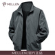 MELLEN high-end jacket men's jacket spring and autumn 2025 new fashion fashion business casual stand collar top men's dark gray L 115-130Jin Jin equals 0.5 kg