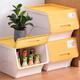 Camellia Plastic Clothing Storage Box Quilt Sorting Box 34L Yellow 3 Pack