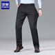 
Romon high-end trousers for men's spring and autumn new style business loose straight suit pants casual long trousers 686A gray 30