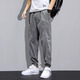Jeep Spirit Jeep Jeep Herren Eisseide Sommer Dünne Loose Foot Trendy Marke Harem Hosen Tennis Mode lässig neun Punkte dunkelgrau L (105-120jin [Jin gleich 0,5 kg])