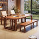 Zhangdian 2024 Nouveau bureau et table de salle à manger intégrée avec le nouveau salon de style chinois grande table en bois massif en bois massif multi-personnes table