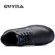 Junbu Labor Protection Zapatos de trabajo para hombres PLACA DE ACERO DE ACERO CABEZA DE ACERO ANTI-SMASH, Anti-Surgiry y Rubiería de goma resistente al desgaste Modelo de compra de cuero de vaca 41 41