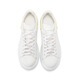 Alexander McQueen 24 Automne et hiver à lacets à manches larges pour femmes Sneakers décontractés à selle épaisse et chaussures blanches Couples 718139 WHGP5 3523 blanc clair jaune 34