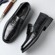 
CARTELO men's leather shoes summer breathable business casual shoes loafers one-foot hollow leather shoes men 9934 black 43